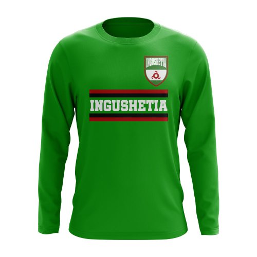 Ingushetia Core Football Country Long Sleeve T-Shirt (Green)