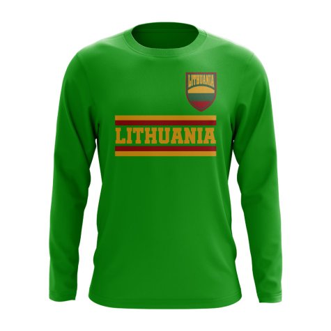 Lithuania Core Football Country Long Sleeve T-Shirt (Green)