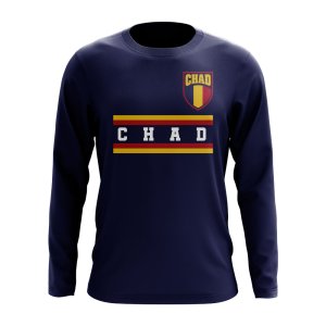 Chad Core Football Country Long Sleeve T-Shirt (Navy)