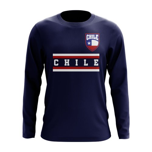 Chile Core Football Country Long Sleeve T-Shirt (Navy)