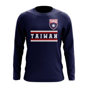 Taiwan Core Football Country Long Sleeve T-Shirt (Navy)