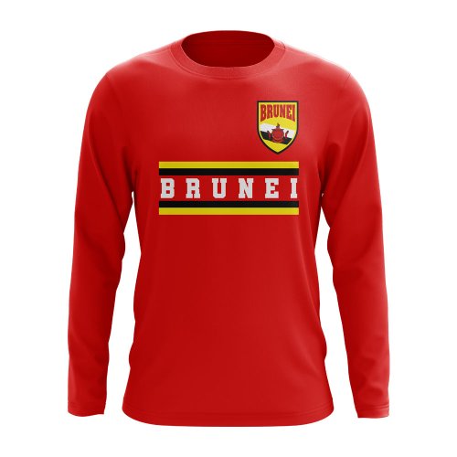 Brunei Core Football Country Long Sleeve T-Shirt (Red)