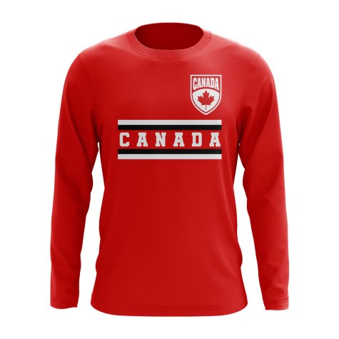 Canada Core Football Country Long Sleeve T-Shirt (Red)