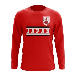 Japan Core Football Country Long Sleeve T-Shirt (Red)