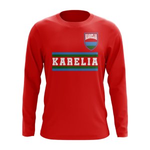 Karelia Core Football Country Long Sleeve T-Shirt (Red) Karelia Core Football Country Long Sleeve T-Shirt (Red)