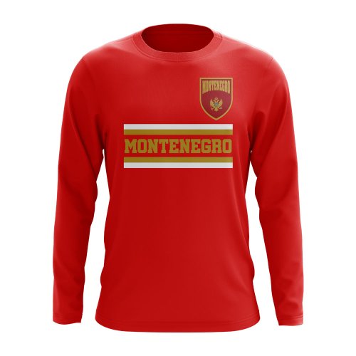 Montenegro Core Football Country Long Sleeve T-Shirt (Red)