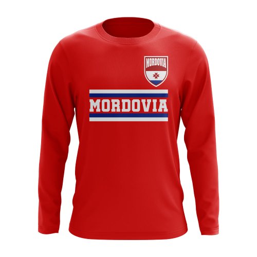 Mordovia Core Football Country Long Sleeve T-Shirt (Red)