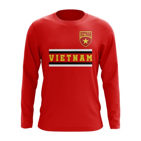 Vietnam Core Football Country Long Sleeve T-Shirt (Red)