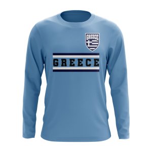 Greece Core Football Country Long Sleeve T-Shirt (Sky)