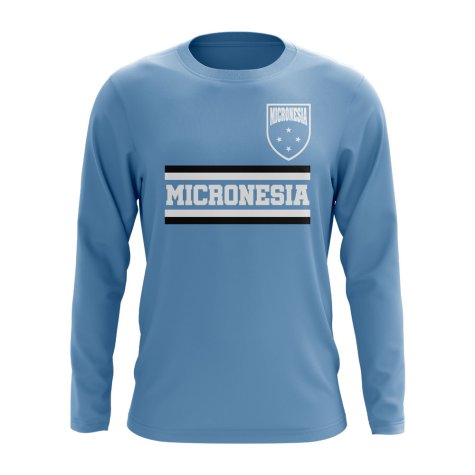 Micronesia Core Football Country Long Sleeve T-Shirt (Sky)