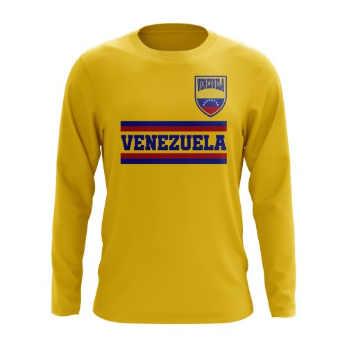 Venezuela Core Football Country Long Sleeve T-Shirt (Yellow)