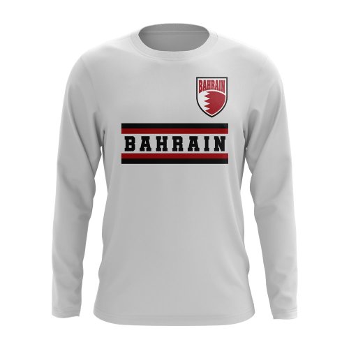 Bahrain Core Football Country Long Sleeve T-Shirt (White)