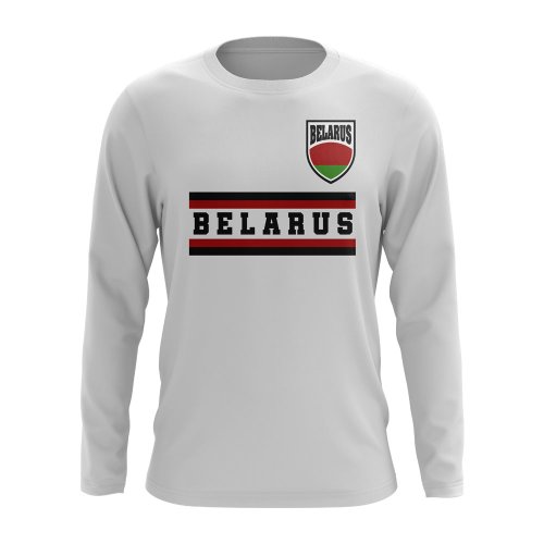 Belarus Core Football Country Long Sleeve T-Shirt (White)