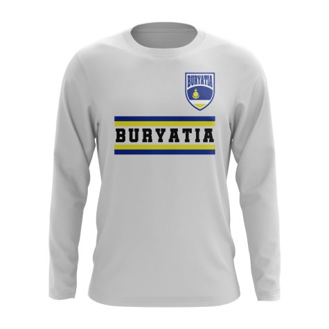 Buryatia Core Football Country Long Sleeve T-Shirt (White)