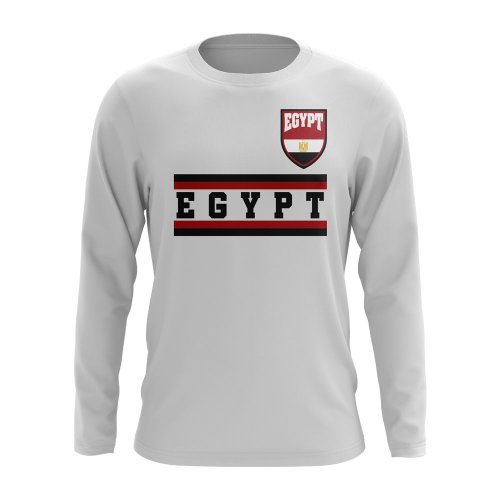 Egypt Core Football Country Long Sleeve T-Shirt (White)