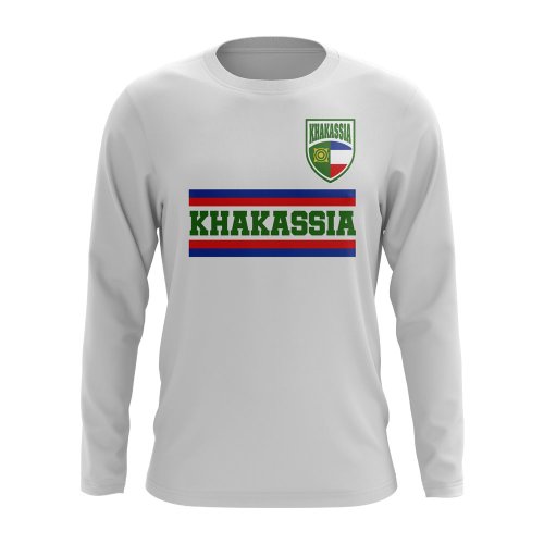 Khakassia Core Football Country Long Sleeve T-Shirt (White)