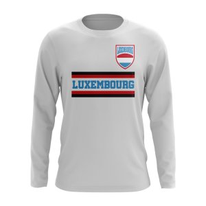 Luxembourg Core Football Country Long Sleeve T-Shirt (White)