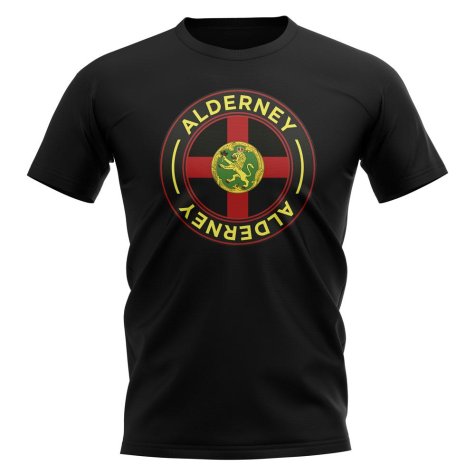 Alderney Football Badge T-Shirt (Black)