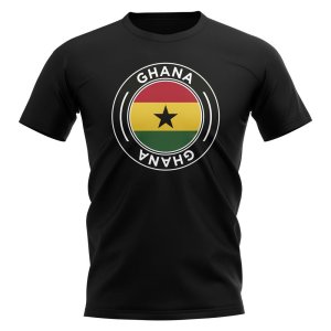 Ghana Football Badge T-Shirt (Black)