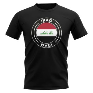 Iraq Football Badge T-Shirt (Black)