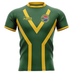 2024-2025 South Africa Springboks Flag Concept Rugby Shirt - Womens