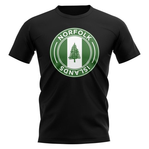 Norfolk Islands Football Badge T-Shirt (Black)