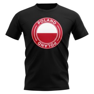 Poland Football Badge T-Shirt (Black) Poland Football Badge T-Shirt (Black)