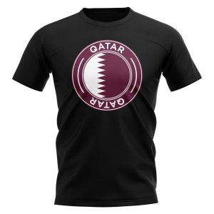 Qatar Football Badge T-Shirt (Black)