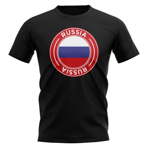 Russia Football Badge T-Shirt (Black)