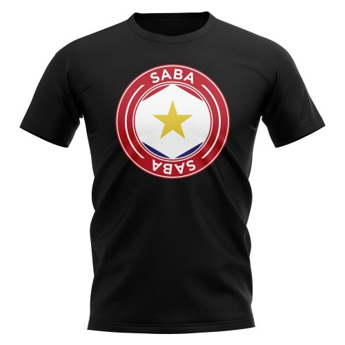 Saba Football Badge T-Shirt (Black)
