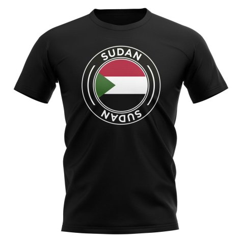 Sudan Football Badge T-Shirt (Black)