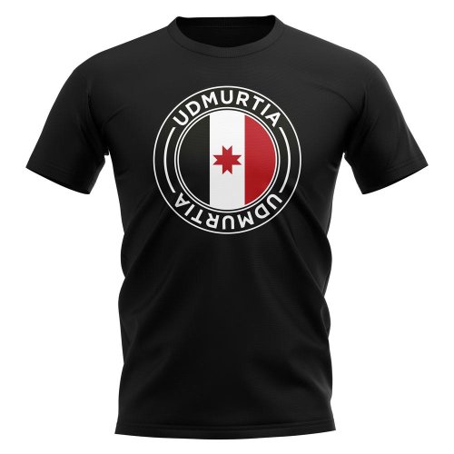 Udmurtia Football Badge T-Shirt (Black)