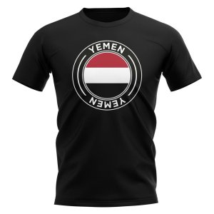 Yemen Football Badge T-Shirt (Black)