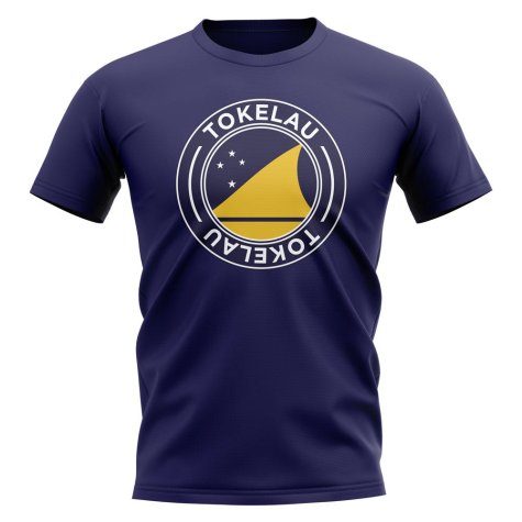 Tokelau Football Badge T-Shirt (Navy)