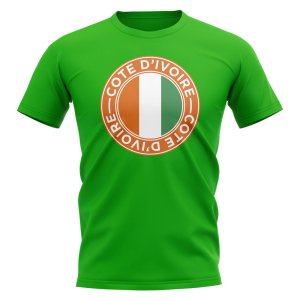 Ivory Coast Football Badge T-Shirt (Green)