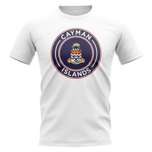 Cayman Islands Football Badge T-Shirt (White)