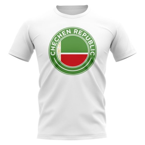 Cechen Republic Football Badge T-Shirt (White)