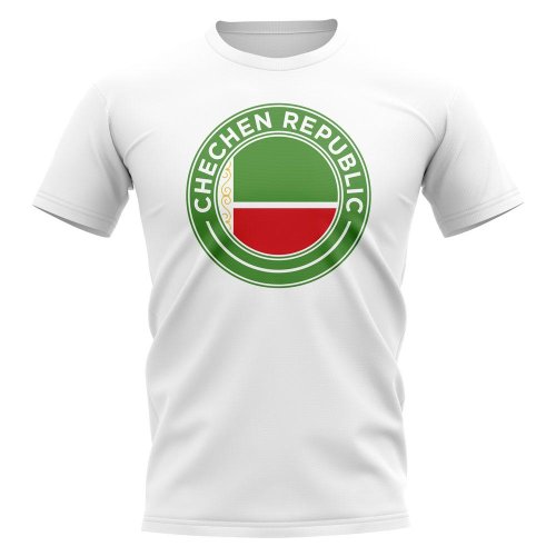 Cechen Republic Football Badge T-Shirt (White)