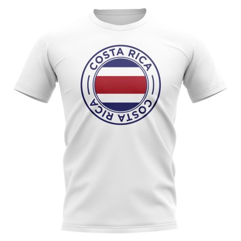 Costa Rica Football Badge T-Shirt (White)