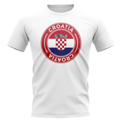 Croatia Football Badge T-Shirt (White)