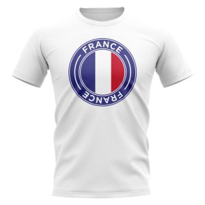 France Football Badge T-Shirt (White)