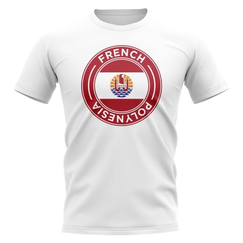 French Polynesia Football Badge T-Shirt (White)