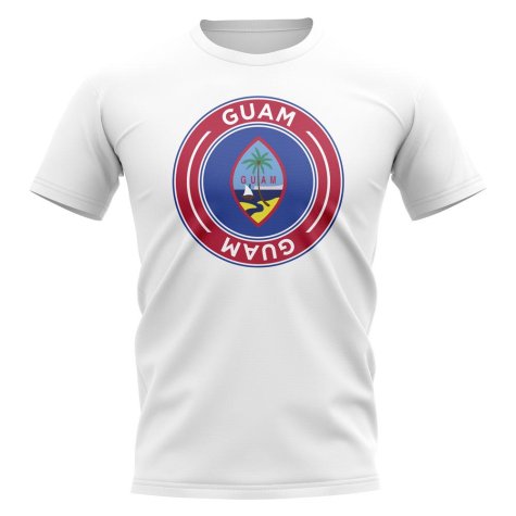 Guam Football Badge T-Shirt (White)