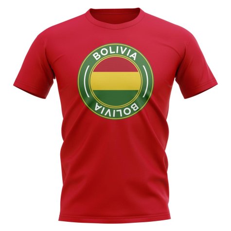 Bolivia Football Badge T-Shirt (Red)