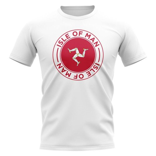 Isle Of Man Football Badge T-Shirt (White)