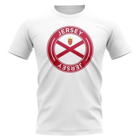 Jersey Football Badge T-Shirt (White)