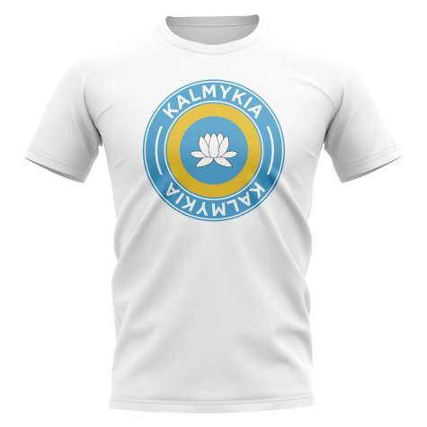 Kalmykia Football Badge T-Shirt (White)