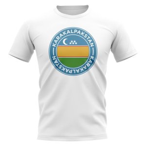 Karakalpakstan Football Badge T-Shirt (White) Karakalpakstan Football Badge T-Shirt (White)