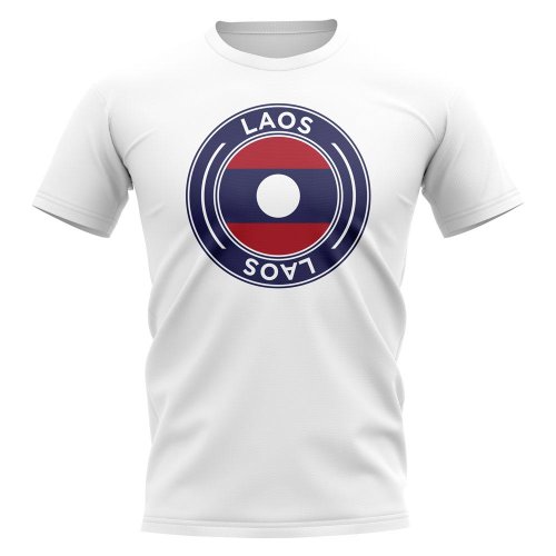 Laos Football Badge T-Shirt (White)