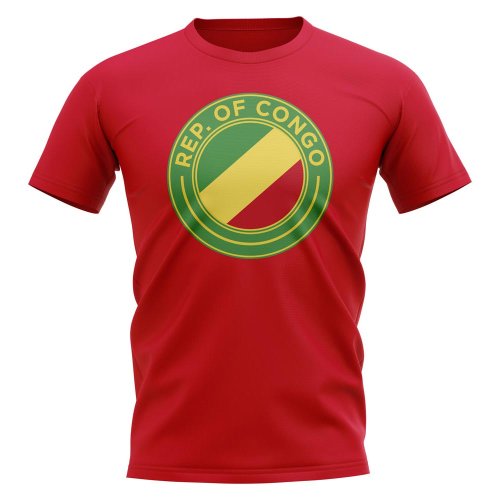 Congo Republic Football Badge T-Shirt (Red)